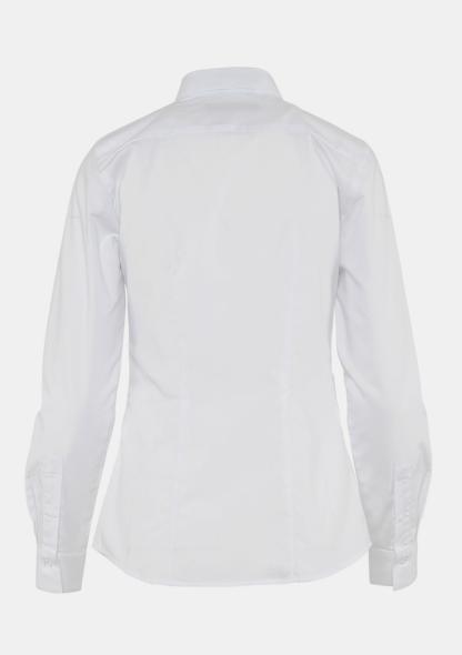 1E200OT01 - Damenbluse mit Schullogo Langarm Weiss