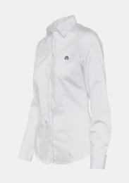 Damenbluse mit Logo Kurzgestellt