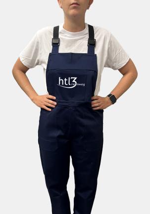 1HTL3LH1601 - Latzhose Dunkelblau mit Schullogo