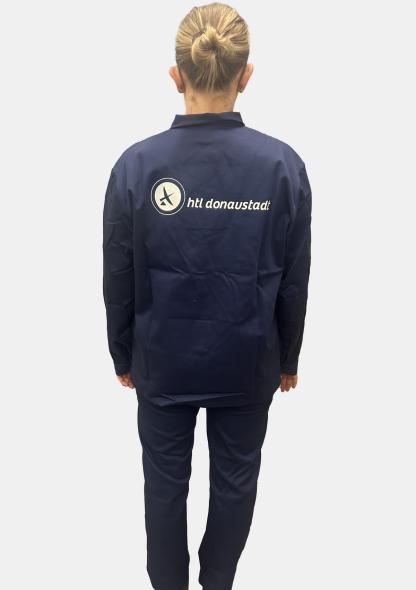 1HTLDONAJ1701 - Arbeitsjacke Dunkelblau mit Schullogo