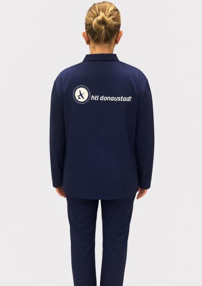 1HTLDONAJ1701 - Arbeitsjacke Dunkelblau mit Schullogo