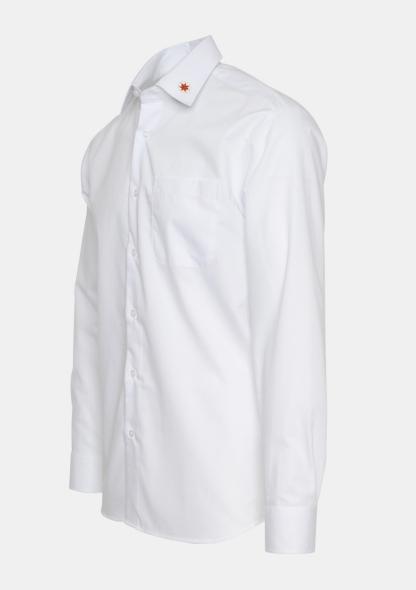 1AHEMDLA - Herrenhemd Langarm Weiß mit Schullogo