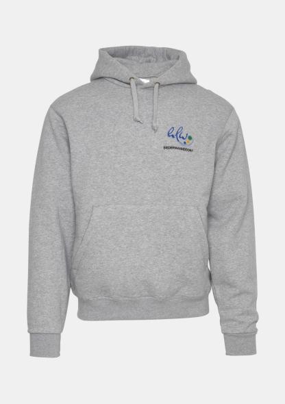 1BMSWEATGR - Kapuzensweater Heather Grey mit Schullogo