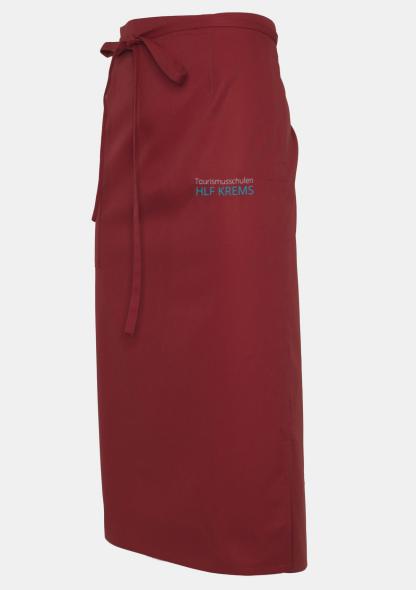 1KBI8501 - Bistroschürze 85 cm mit Schullogo und Tasche