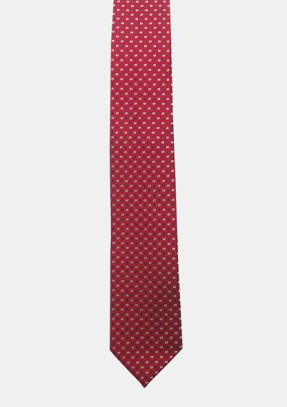 1KKRAW2 - Krawatte Rot gemustert