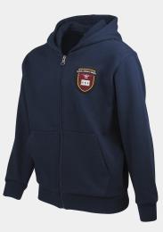 Kapuzensweatjacke mit Schullogo