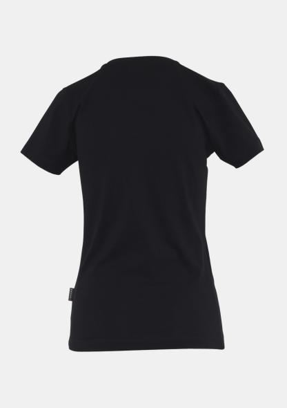 1WDTSHIRTSW - Damen T-Shirt mit Schullogo Schwarz