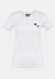 Damen T-Shirt mit Schullogo Weiß