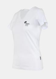 Damen T-Shirt mit Schullogo Weiß