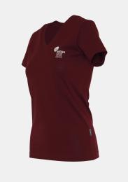 Damen T-Shirt mit Schullogo Weinrot