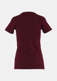 Damen T-Shirt mit Schullogo Weinrot