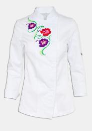 Damenkochjacke Hibiskus