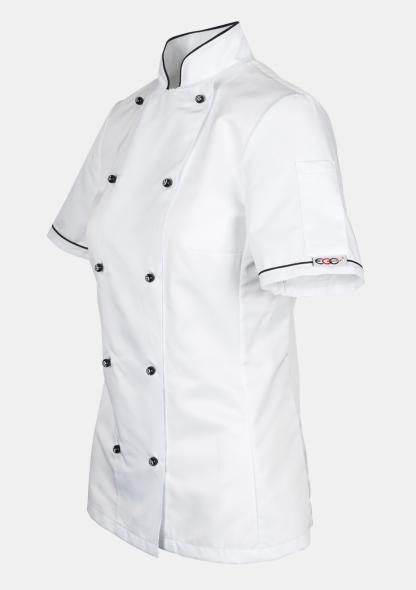 31010001E - Damenkochjacke Kurzarm