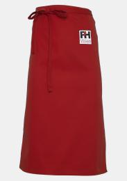 Bistroschürze 100 cm mit Schullogo Swiss Red