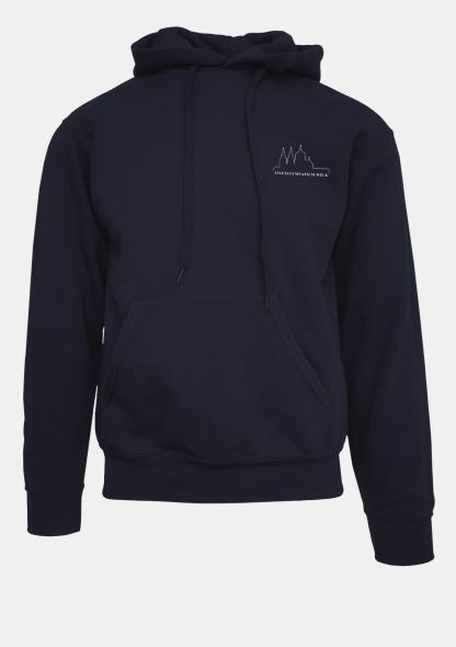 1MESWEATBL - Kapuzensweater Deep Navy mit Schullogo