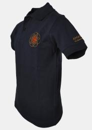 Kinderpolo Kurzarm Navy mit Schullogo